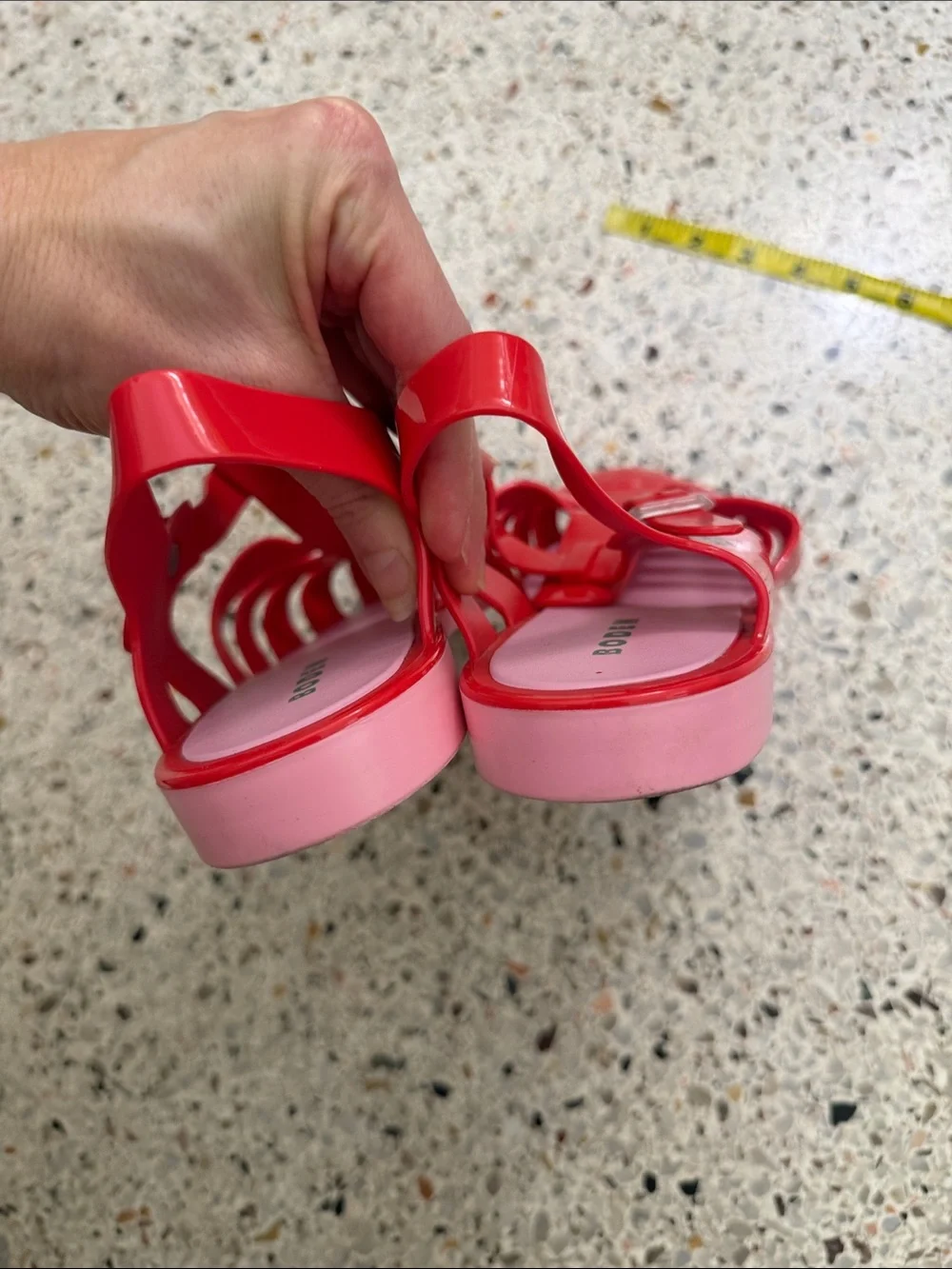 EUC Boden Jelly shoes red pink 41 made in Spain US 9.5